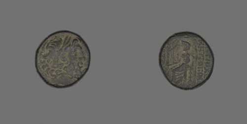 Coin Depicting the God Zeus, 1st century BC, Greek, Greece, Bronze, Diam. 1.9 cm, 7.80 g