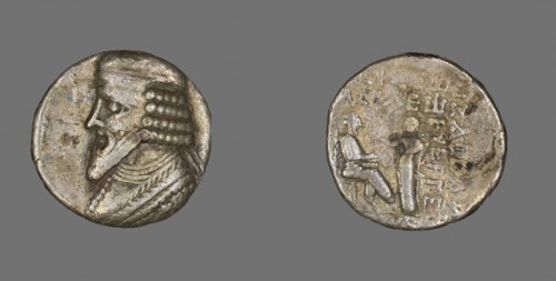 Tetradrachm (Coin) Portraying King Gotarzes, AD 40/51, Parthian, Iran, Silver, Diam. 2.6 cm, 10.43