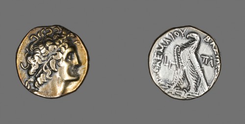Tetradrachm (Coin) Portraying Ptolemy I, 176/175 BC, Reign of Ptolemy VI (181–145 BC),