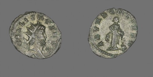 Antoninianus (Coin) Portraying Emperor Gallienus, AD 260/268, Roman, minted in Rome, Roman Empire,