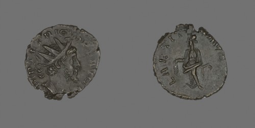 Antoninianus (Coin) Portraying Emperor Tetricus, AD 271/274, Roman, minted in Gaul, Roman Empire,