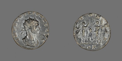 Antoninianus (Coin) Portraying Emperor Aurelian, AD 270/275, Roman, minted in Siscia, Roman Empire,
