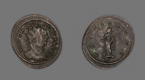Aurelianus (Coin) Portraying Emperor Tacitus, AD 276 (January/June), issued by Tacitus, Roman,