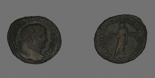 Follis (Coin) Portraying a Roman Emperor, about AD 298/299, Roman, minted in Carthage, Roman