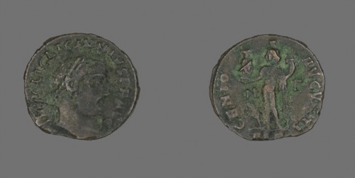Follis (Coin) Portraying Emperor Licinius, AD 312, Roman, minted in Alexandria, Roman Empire,