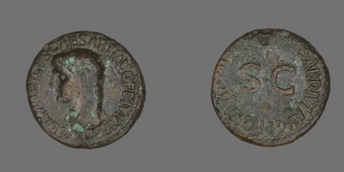 As (Coin) Portraying Germanicus, AD 39/41, Roman, minted in Rome, Roman Empire, Bronze, Diam. 2.8