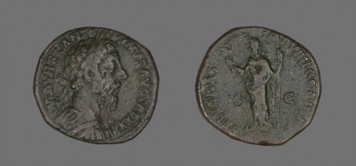 Sestertius (Coin) Portraying Emperor Antoninus Pius, AD December 177/December 178, Roman, Roman