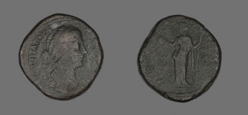 Sestertius (Coin) Portraying Lucilla, AD 164, Roman, minted in Rome, Roman Empire, Bronze, Diam. 3