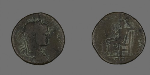 Sestertius (Coin) Portraying Emperor Severus Alexander, AD 223, Roman, minted in Rome, Roman
