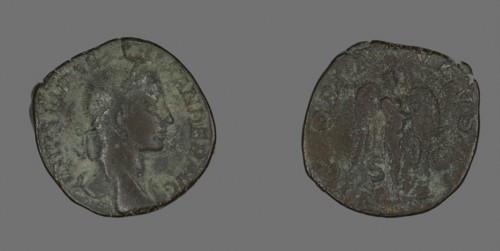 Sestertius (Coin) Portraying Emperor Severus Alexander, AD 230, Roman, minted in Rome, Roman