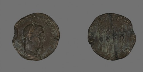 Coin Portraying Philip the Arab, AD 244/249, Roman, Roman Empire, Bronze, Diam. 2.8 cm, 14.81 g