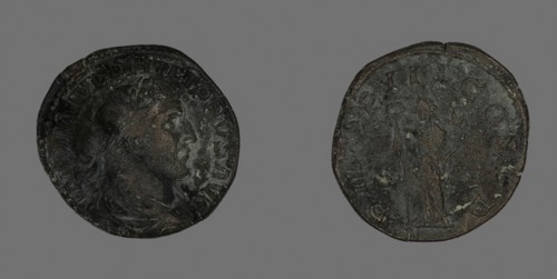 Sestertius (Coin) Portraying Philip the Arab, AD 246, Roman, Roman Empire, Bronze, Diam. 3 cm, 21
