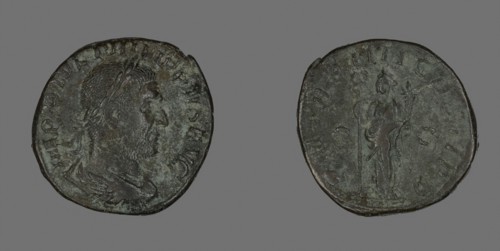 Sestertius (Coin) Portraying Philip the Arab, AD 247, Roman, Roman Empire, Bronze, Diam. 3.1 cm, 19