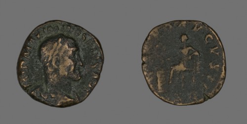 Sestertius (Coin) Portraying Emperor Maximinus, AD 235/236, Roman, minted in Rome, Roman Empire,