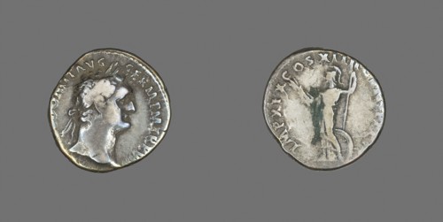 Denarius (Coin) Portraying Emperor Domitian, AD 88/89, Roman, minted in Rome, Roman Empire, Silver,