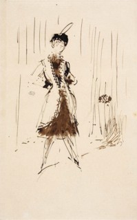 Study for The Blue Girl: Portrait of Miss Elinor Leyland, c. 1879, James McNeill Whistler,
