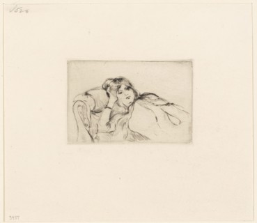 Young Woman at Rest, 1889, Berthe Morisot (French, 1841-1895), printed by Ernest Rouart (French,