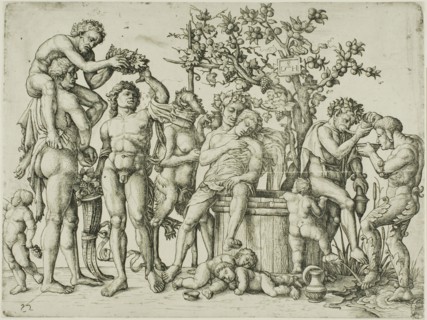 The Triumph of Bacchus, 1528, Daniel Hopfer, I, German, 1470-1536, Germany, Etching on ivory laid