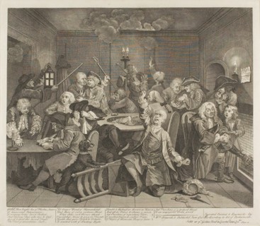 Plate Six, from A Rake’s Progress, June 1735, William Hogarth, English, 1697-1764, England, Etching