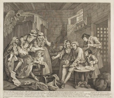 Plate Seven, from A Rake’s Progress, June 1735, William Hogarth, English, 1697-1764, England,