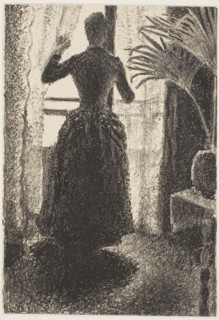 Sunday in Paris, 1887, Paul Signac, French, 1863-1935, France, Lithograph in black, with scraping