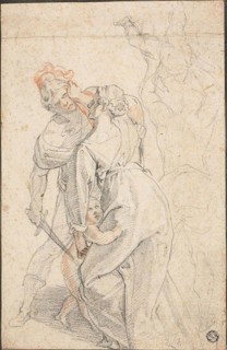 Figures from a Massacre of the Innocents, n.d., Andrea Boscoli, Italian, c. 1560-1608, Italy, Black