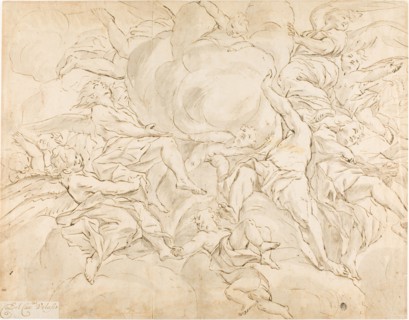 Glory of Angels, n.d., Giovanni Battista Beinaschi (Italian, 1636-1688), or Luis de Velasco