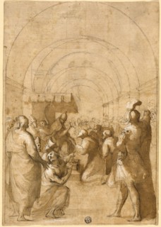 Study for Pope Innocent III Establishing the Franciscan Order, n.d., Possibly Francesco Allegrini