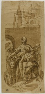 Taddeo Zuccaro at the Entrance to Rome, Greeted by Servitude, Hardship, and Toil, 1590s, After