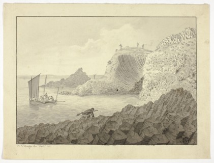 Giant’s Causeway, 1772, John Clevely, II, English, 1747-1786, England, Pen and black ink and brush