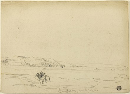 Langham, South Wales, n.d., David Cox, the elder, English, 1783-1859, England, Graphite on cream