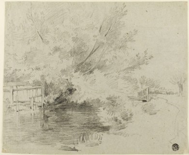 On the Mole, n.d., Attributed to William Henry Hunt, English, 1790-1864, England, Black crayon on