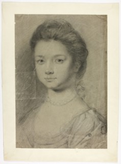 Portrait Bust of Young Woman, n.d., Unknown Artist, English, mid 18th century, England, Black chalk