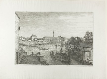 Ale Porto del Dolo, 1735/43, Canaletto, Italian, 1697-1768, Italy, Etching in black on ivory laid