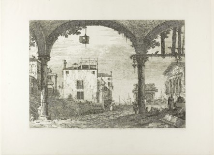 The Portico with the Lantern, from Vedute, 1735/44, Canaletto, Italian, 1697-1768, Italy, Etching