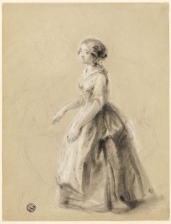 Girl, n.d., Attributed to William Mulready, English, born Ireland, 1786-1863, England, Black and