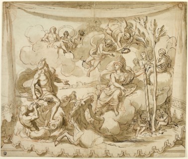Neptune and Minerva Discussing the Foundation of Athens, n.d., Attributed to or a follower of