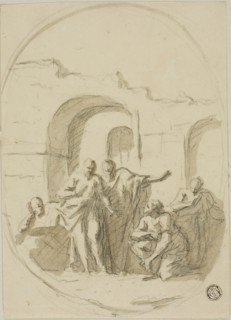Saint Paul and Barnabas at Lystra, c. 1714, James Thornhill, English, 1675-1734, England, Black