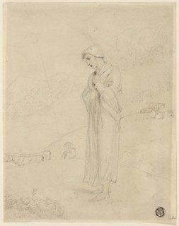 Shepherdess, 1810/20, Richard Westall, English, 1765-1836, England, Graphite heightened with