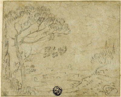 Italian Landscape with Umbrella Pine in Foreground, n.d., Richard Wilson, English, 1714-1782,