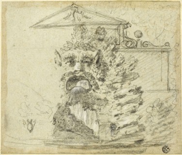 ‘Il Mascherone,’ a Rocaille Fountain on the Grounds of the Villa Borghese, c. 1754, Richard Wilson,