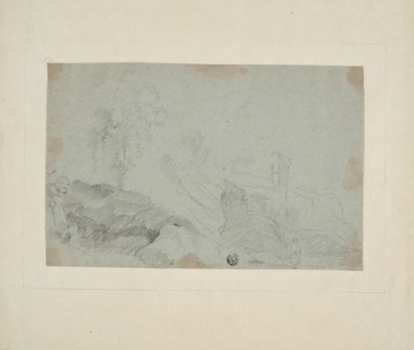 Rocky Landscape with Standing Figure, n.d., Attributed to Richard Wilson, English, 1714-1782,