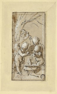 Allegory of Winter, n.d., Jacob de Wit, Dutch, 1695-1754, Holland, Pen and brown ink with brush and