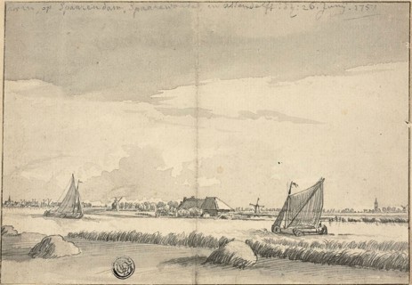 Sailboats on Canal near Spaarendam, 1751, Attributed to Jan de Beyer (Swiss, 1698-1790), or Pieter