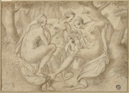Cecrops’ Daughters Uncover Erichthonius (recto), A Battle Scene (verso), 1577/78 (recto), n.d.