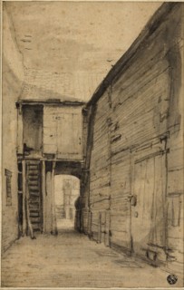 Yard of an Old House, n.d., Cornelis Saftleven (Dutch, 1607-1681), or Adriaen van Ostade (Dutch,