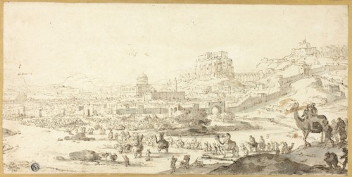 Hur in Chaldea, c. 1665, Jan Peeters, I, Flemish, 1624-c. 1677, Flanders, Pen and brown ink with