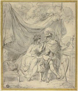 Mars and Venus, n.d., Jacob Toorenvliet, Dutch, 1635/36-1719, Holland, Black chalk with pen and