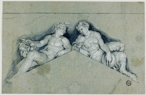 Overdoor with Allegorical Male Figure, 17th century, Paolo Caliari, called Veronese, after,
