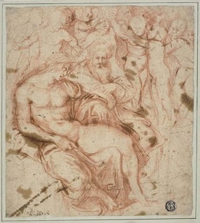 Mythological Subject, n.d., Attributed to Jacques Bellange, French, 1594-1638, France, Red chalk on